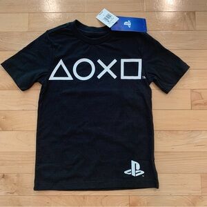New Playstation little boys size 5 black short sleeve shirt top